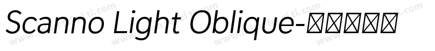 Scanno Light Oblique字体转换